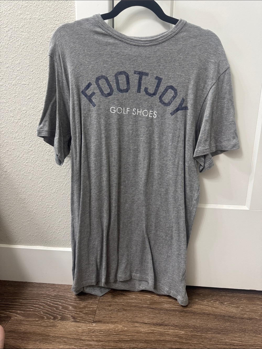 FootJoy Gray Short-Sleeve Tee with Navy Logo